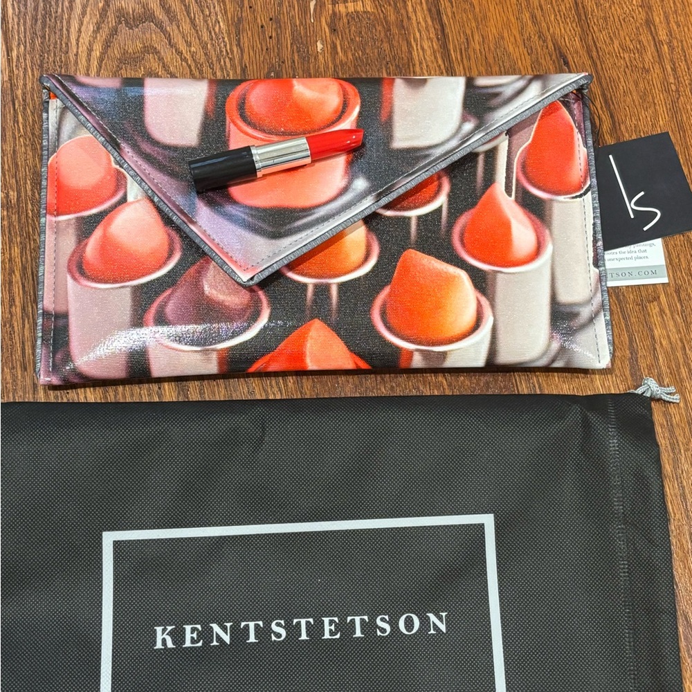 NWT Kent Stetson Signature Lipstick Design Clutch